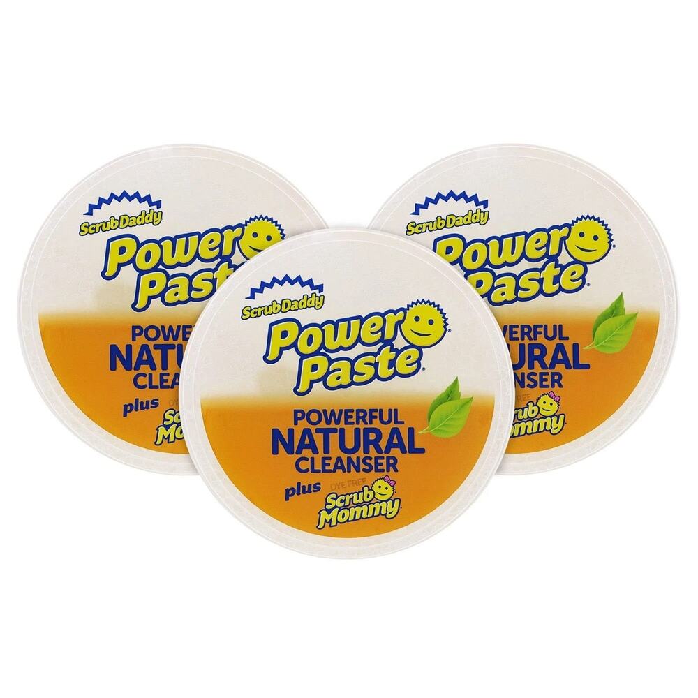 (3) Scrub Daddy PowerPaste All Purpose Cleaning Paste w/Scrub Mommy Sponge 8.8oz